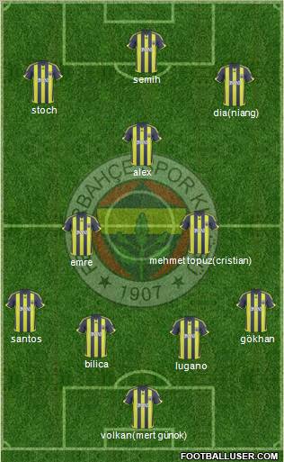 Fenerbahçe SK Formation 2010