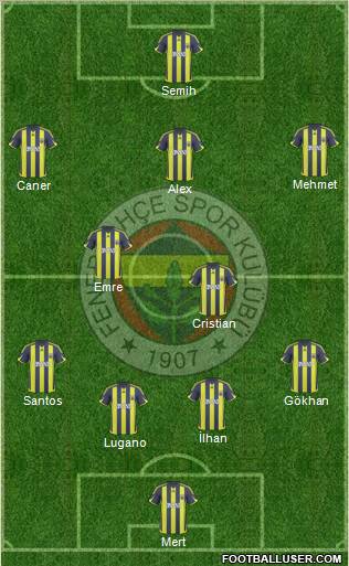 Fenerbahçe SK Formation 2010