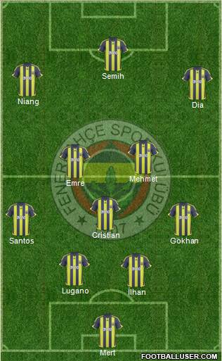 Fenerbahçe SK Formation 2010