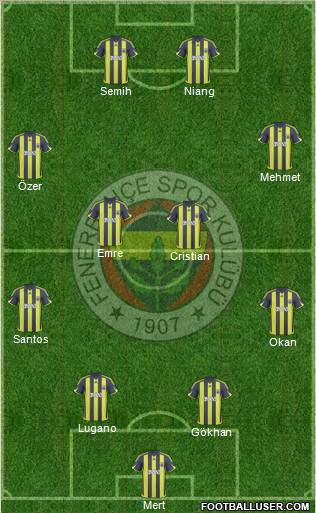 Fenerbahçe SK Formation 2010