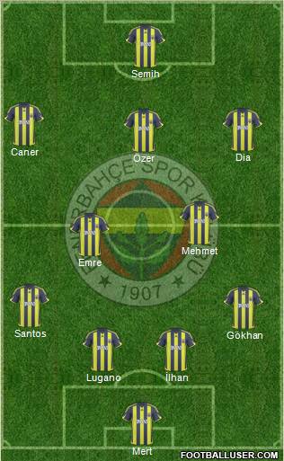 Fenerbahçe SK Formation 2010