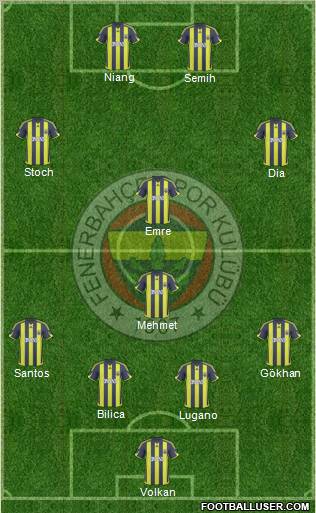 Fenerbahçe SK Formation 2010