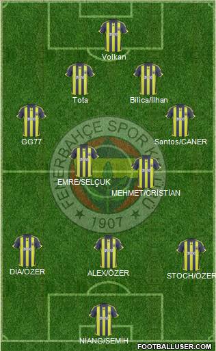 Fenerbahçe SK Formation 2010
