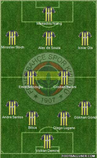 Fenerbahçe SK Formation 2010