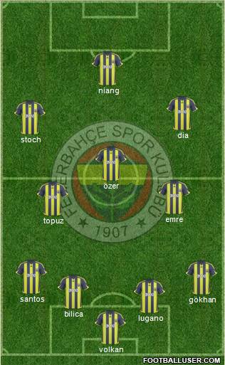 Fenerbahçe SK Formation 2010