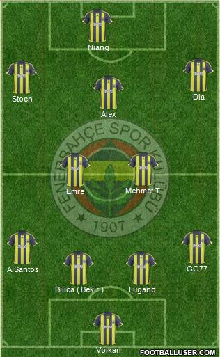 Fenerbahçe SK Formation 2010