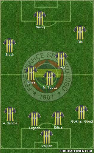 Fenerbahçe SK Formation 2010