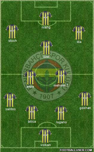 Fenerbahçe SK Formation 2010