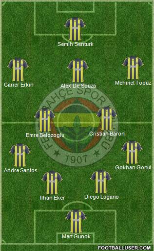 Fenerbahçe SK Formation 2010