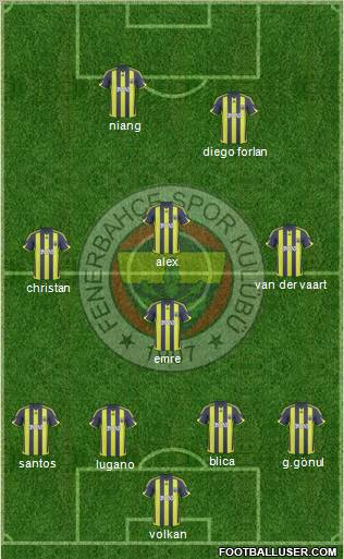 Fenerbahçe SK Formation 2010