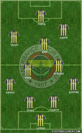 Fenerbahçe SK Formation 2010