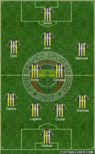Fenerbahçe SK Formation 2010