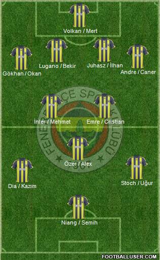 Fenerbahçe SK Formation 2010