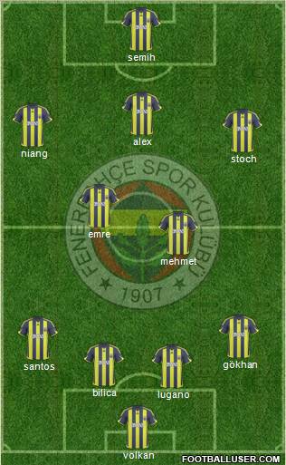 Fenerbahçe SK Formation 2010