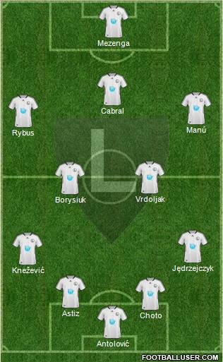 Legia Warszawa football formation