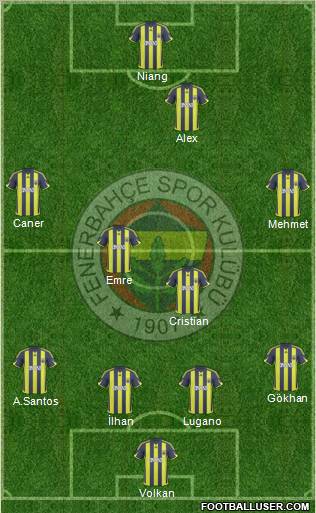 Fenerbahçe SK Formation 2010