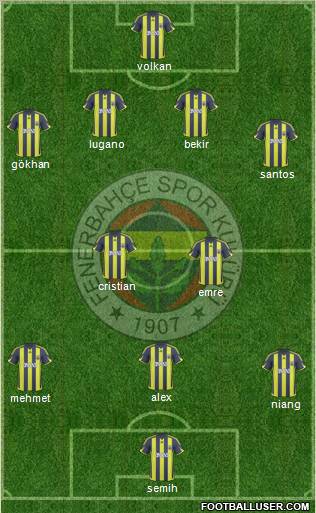 Fenerbahçe SK Formation 2010