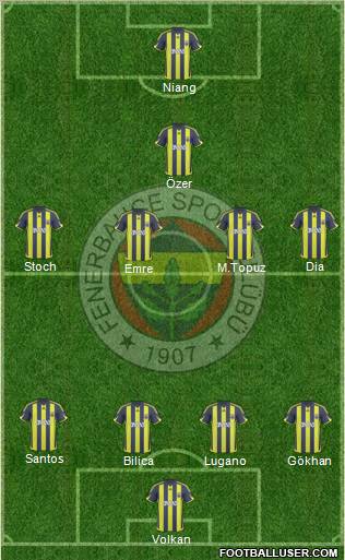 Fenerbahçe SK Formation 2010