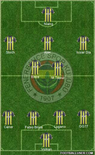 Fenerbahçe SK Formation 2010