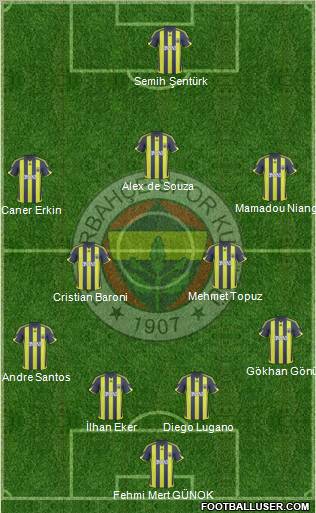 Fenerbahçe SK Formation 2010