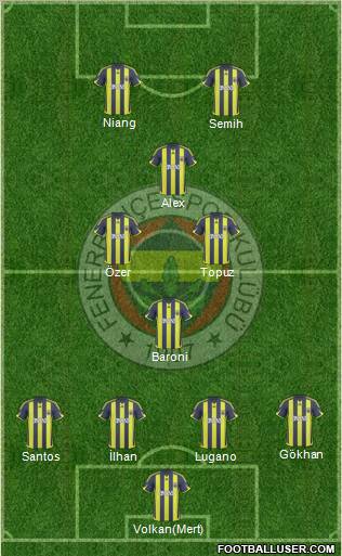 Fenerbahçe SK Formation 2010
