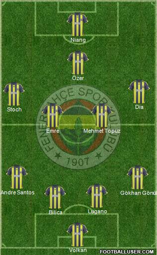 Fenerbahçe SK Formation 2010