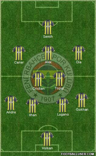 Fenerbahçe SK Formation 2010