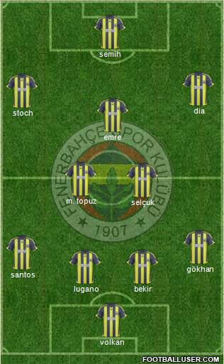 Fenerbahçe SK Formation 2010