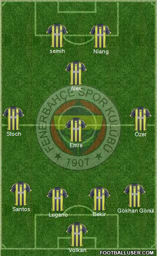 Fenerbahçe SK Formation 2010