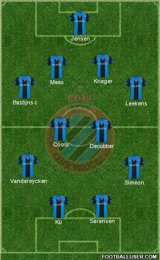 Club Brugge KV football formation