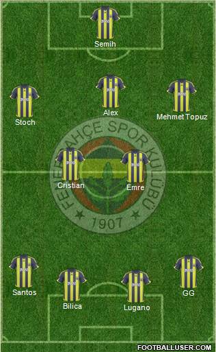 Fenerbahçe SK Formation 2010
