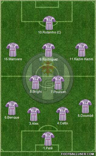 Toulouse Football Club 4-2-3-1 football formation