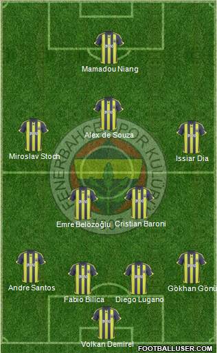 Fenerbahçe SK Formation 2010