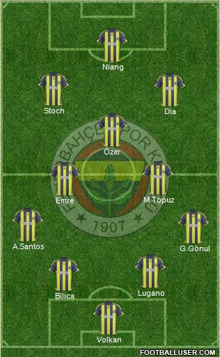 Fenerbahçe SK Formation 2010