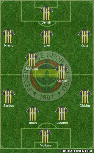 Fenerbahçe SK Formation 2010