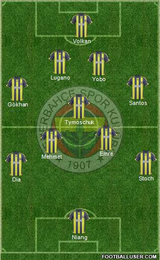Fenerbahçe SK Formation 2010