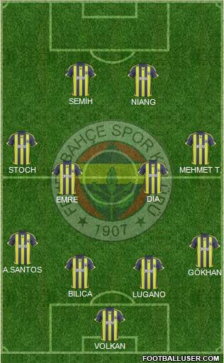 Fenerbahçe SK Formation 2010