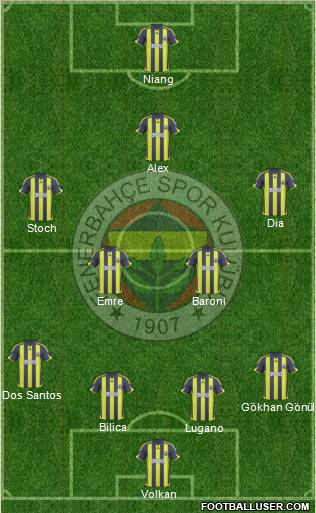 Fenerbahçe SK Formation 2010