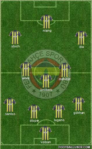 Fenerbahçe SK Formation 2010