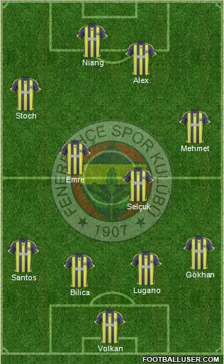 Fenerbahçe SK Formation 2010
