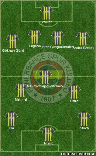 Fenerbahçe SK Formation 2010