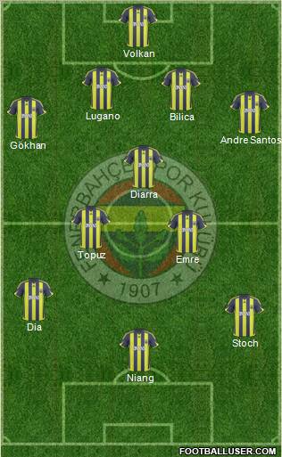 Fenerbahçe SK Formation 2010