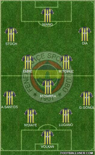 Fenerbahçe SK Formation 2010