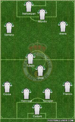 R. Racing Club S.A.D. 4-4-2 football formation