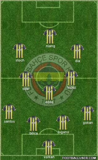 Fenerbahçe SK Formation 2010