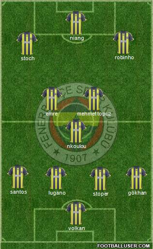 Fenerbahçe SK Formation 2010