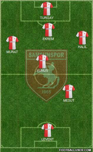 Samsunspor 4-3-2-1 football formation