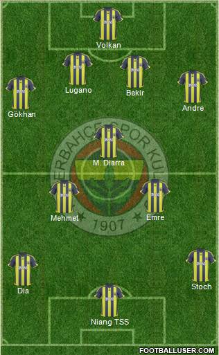 Fenerbahçe SK Formation 2010
