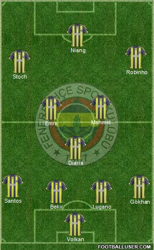 Fenerbahçe SK Formation 2010