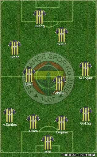Fenerbahçe SK Formation 2010